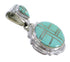 Turquoise And Sterling Silver Southwest Pendant WX58492